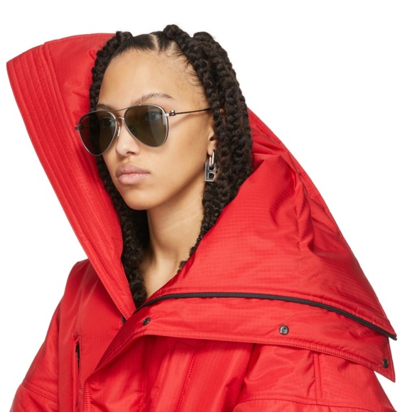 BALENCIAGA Matte
Gunmetal Pilot Navigator Unisex Sunglasses BB0167S - Picture 4 of 9